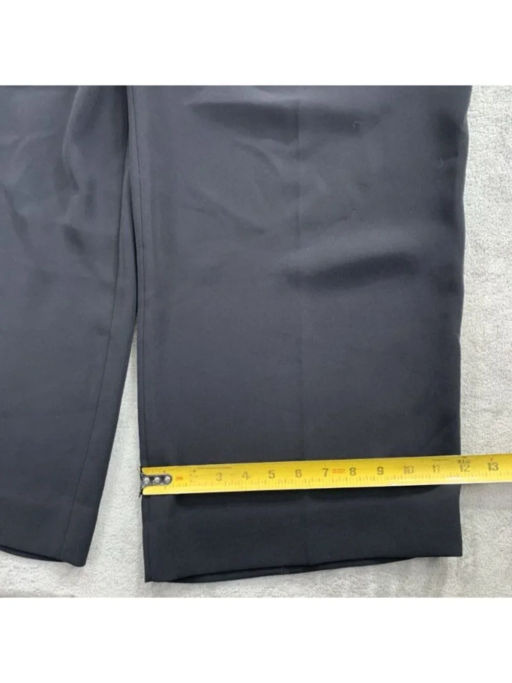 J.CREW Wide Leg Pleated Pants In Matte Crepe Womens 12 Black Polyester H2815